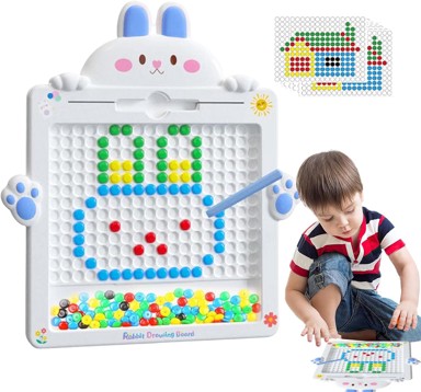 WOOPIE Dječja magnetna ploča Montessori MagPad, bijeli zeko